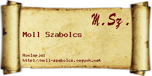 Moll Szabolcs névjegykártya